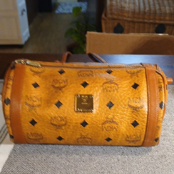 MCM Visetos Barrel Bag in Cognac - Picture 1 of 15
